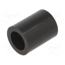 50 pcs : 3816/10.4X20 - Spacer sleeve, cylindrical, polyamide, L: 20mm, Øout: 16mm, black