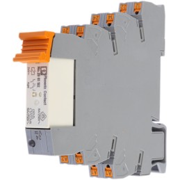 1 pcs - Phoenix Contact PLC-RPT- 24UC/21-21 Series Interface Relay, DIN Rail Mount, 24V ac/dc Coil, DPDT, 2-Pole