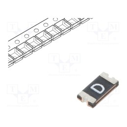 10 pcs : 1206L025YR - Fuse: PTC polymer, 250mA, SMD, 1206L