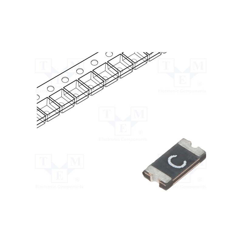 10 pcs : 1206L020YR - Fuse: PTC polymer, 200mA, SMD, 1206L