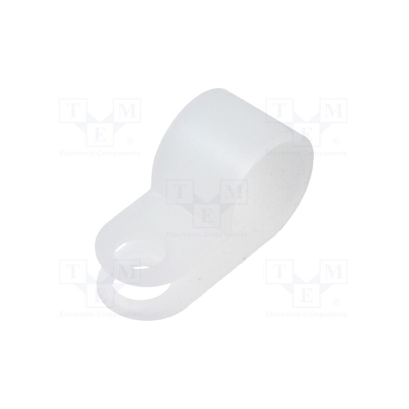 100 pcs : CC-5 - Fixing clamp, Cable P-clips, ØBundle : 9mm, polyamide, natural