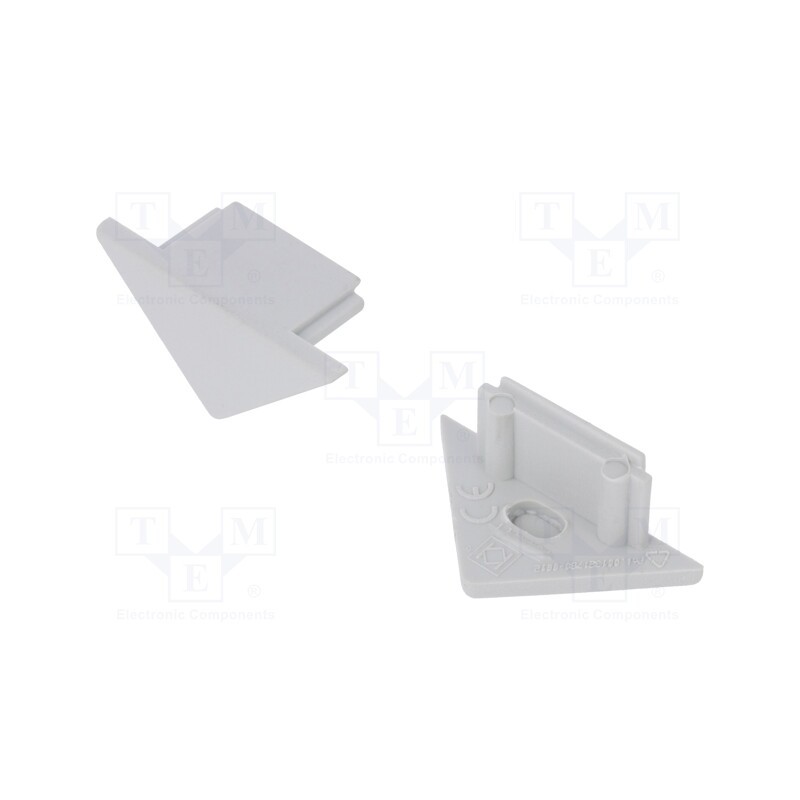 10 set : 91070022 -AS - Cap for LED profiles, grey, 2pcs, ABS, TRIO10