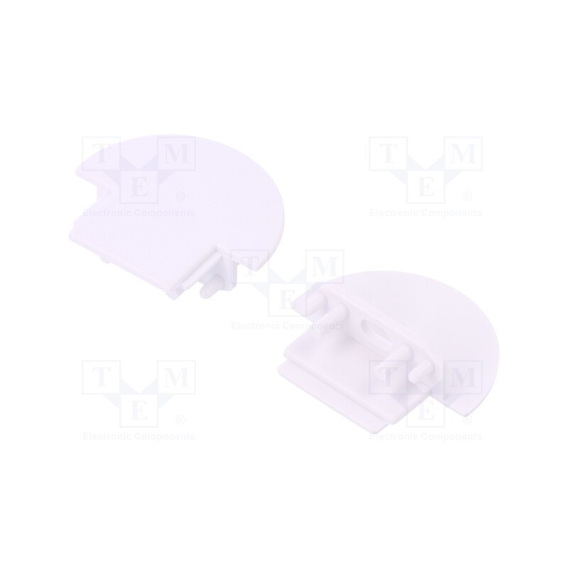 10 set : 76500001 -AS - Cap for LED profiles, white, 2pcs, ABS, GROOVE10