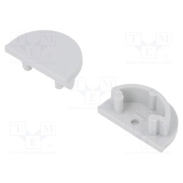 10 set : B2990022 -AS - Cap for LED profiles, grey, 2pcs, ABS, ARC12