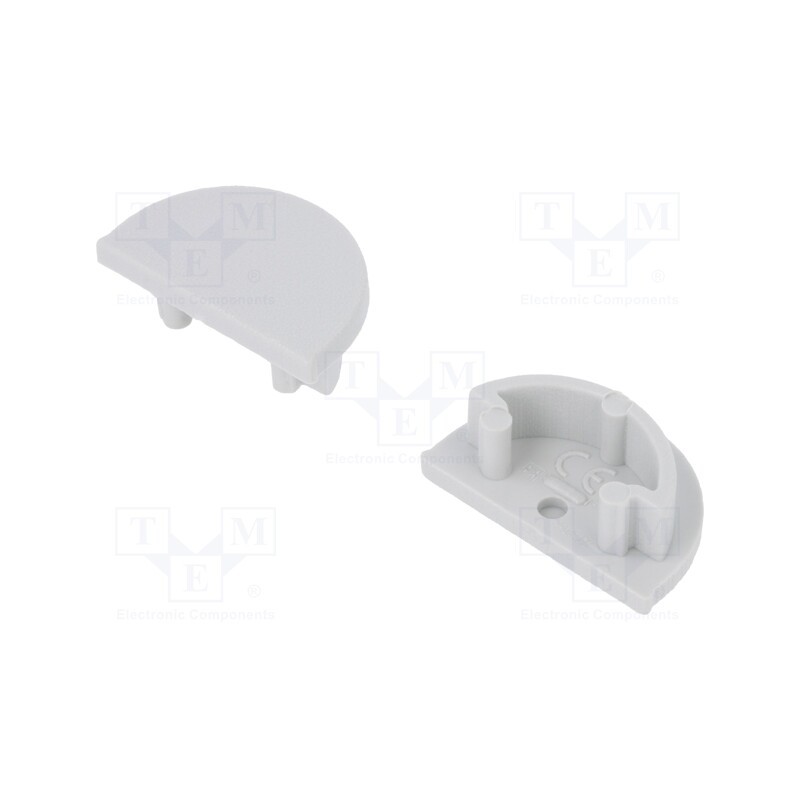 10 set : B2990022 -AS - Cap for LED profiles, grey, 2pcs, ABS, ARC12
