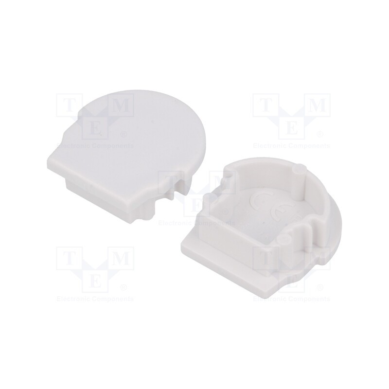 10 set : A1950001 -AS - Cap for LED profiles, white, 2pcs, ABS, UNI12