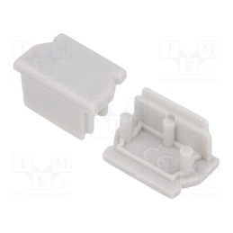 10 set : A1080022 -AS - Cap for LED profiles, grey, 2pcs, ABS, UNI12