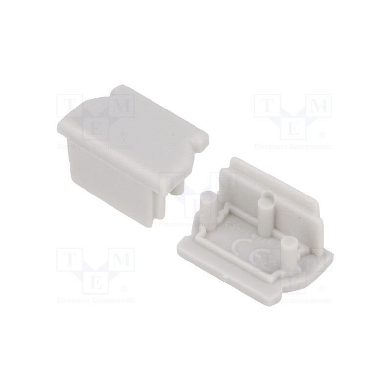 10 set : A1080022 -AS - Cap for LED profiles, grey, 2pcs, ABS, UNI12