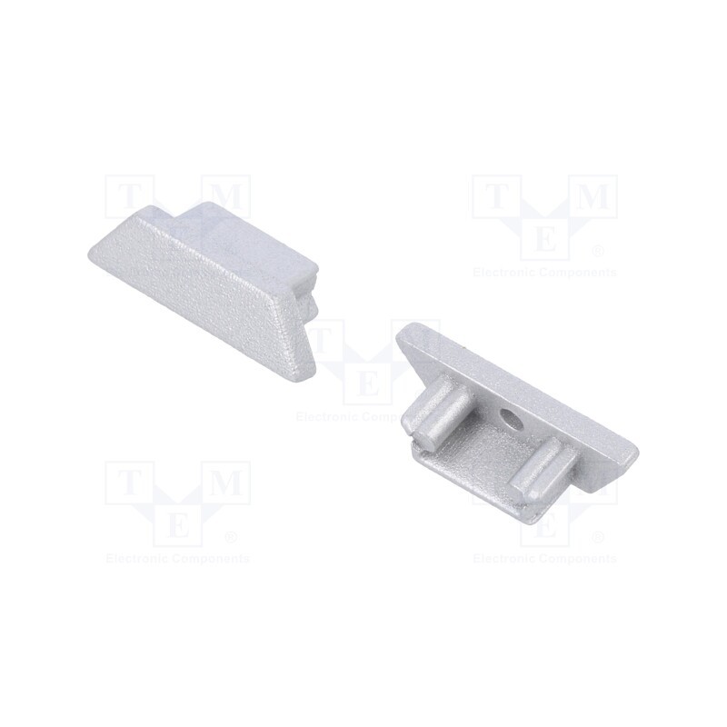 10 set : B2970040 -AS - Cap for LED profiles, silver, 2pcs, ABS, ARC12