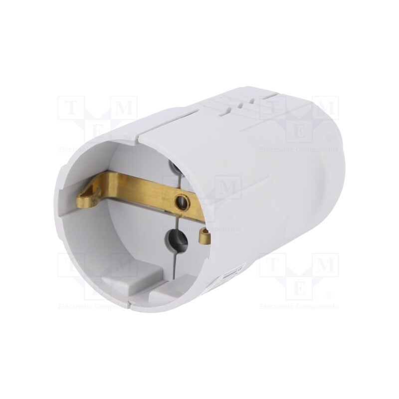 10 pcs : 5180 - Connector: AC supply, female, socket, 2P+PE, 230VAC, 16A, grey, IP20