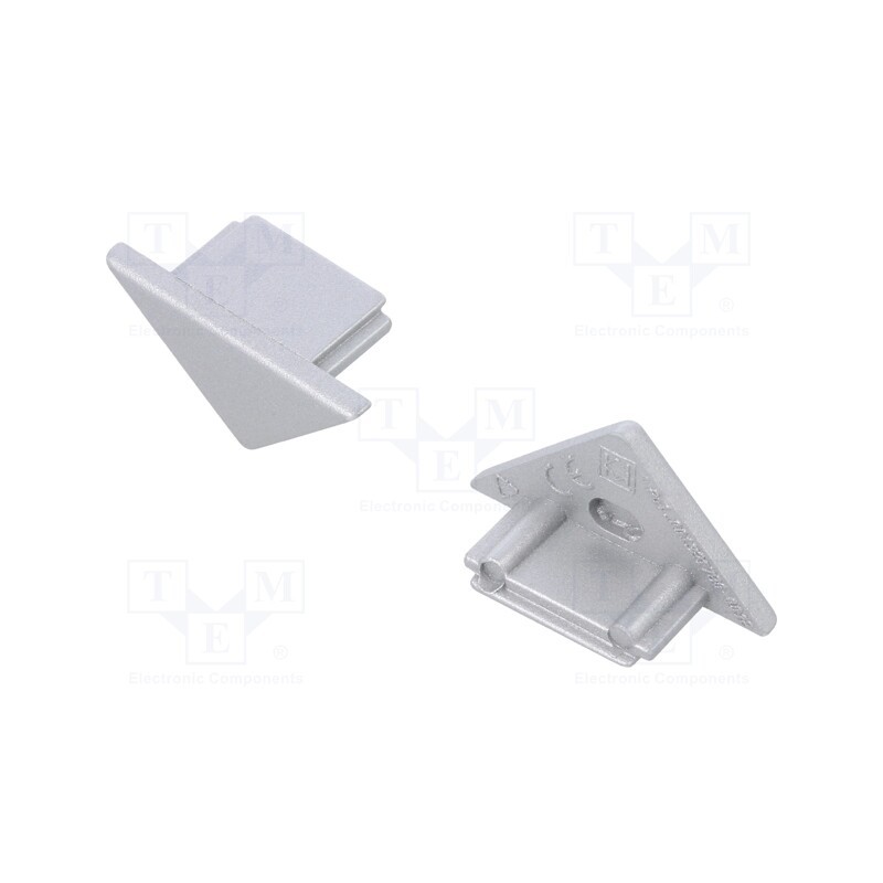 10 set : 91070040 -AS - Cap for LED profiles, grey, 2pcs, ABS, TRIO10