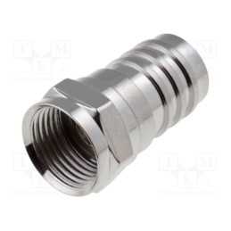 10 pcs : 5-1814821-1 - Plug, F, male, straight, 75Ω, crimped, for cable