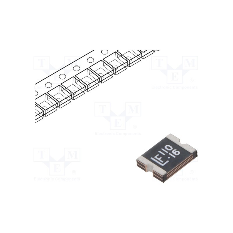 10 pcs : 1812L110/16DR - Fuse: PTC polymer, quick blow, 1.1A, 16V, 16VDC, SMD, 1812L