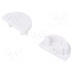 10 set : B2990001 -AS - Cap for LED profiles, white, 2pcs, ABS, ARC12