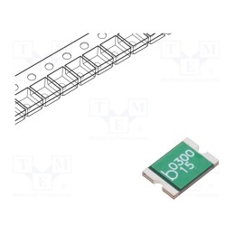 20 pcs : 0ZCF0300AF2C - Fuse: PTC polymer, 3A, Imax: 100A, 0ZCF, 2920