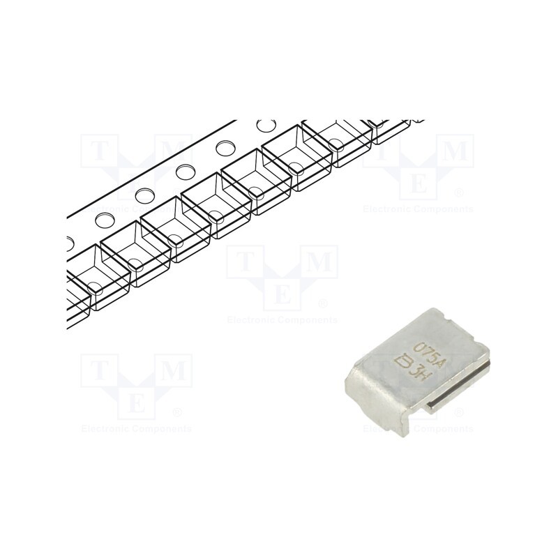 20 pcs : MF-SM075/60-2 - Fuse: PTC polymer, 750mA, Imax: 10A, PCB,SMT, MF-SM, reel