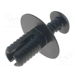50 pcs : USR-1133 - Rivet, polyamide, L.rivet: 14mm, Panel cutout diam: 8mm, black