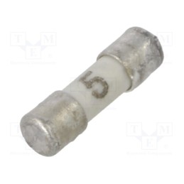10 pcs : 7010.9880.63 - Fuse: fuse, quick blow, 5A, 63VAC, 125VDC, ceramic,cylindrical