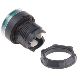 1 pcs - Schneider Electric Harmony XB5 Series Green Illuminated Spring Return Push Button Head, 22mm Cutout, IP66, IP67, IP69K