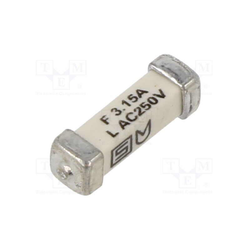 10 pcs : 3405.0171.11 - Fuse: fuse, quick blow, 3.15A, 250VAC, 125VDC, SMD, ceramic, copper