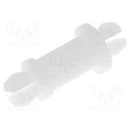 50 pcs : MSPS-6-01 - PCB distance, polyamide, L: 9.5mm, push-in,snap fastener, natural
