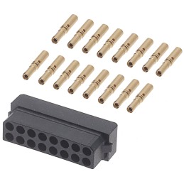 20 pcs - HARWIN Datamate Connector Kit Containing 16 way DIL Female Shell, Crimps