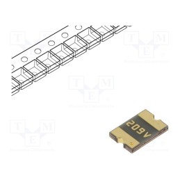 20 pcs : MF-MSMF200-2 - Fuse: PTC polymer, 2A, Imax: 40A, PCB,SMT, MF-SM, 1812, reel