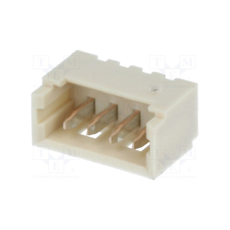 20 pcs : 530470410 - Socket, wire-board, male, PicoBlade™, 1.25mm, PIN: 4, THT, 1A, tinned