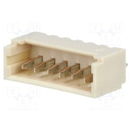 10 pcs : 530470610 - Socket, wire-board, male, PicoBlade™, 1.25mm, PIN: 6, THT, 1A, tinned