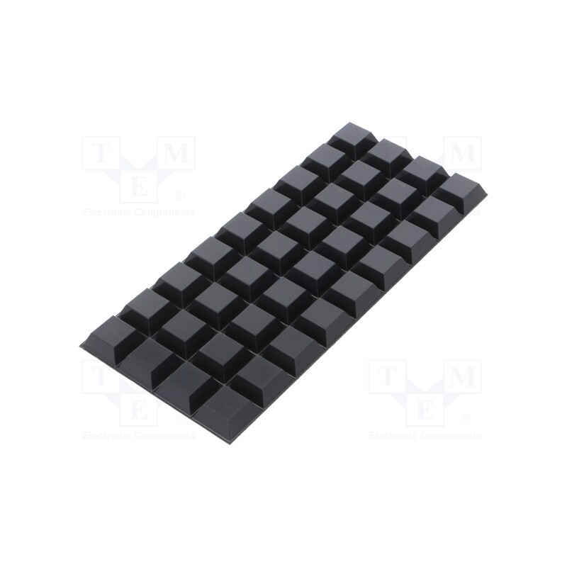 36 pcs : 7000001906 - Self-adhesive foot, H: 7.6mm, black, polyurethane, Bumpon