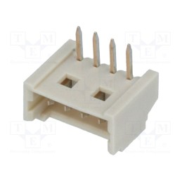 20 pcs : 530480410 - Socket, wire-board, male, PicoBlade™, 1.25mm, PIN: 4, THT, 1A, tinned