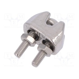 10 pcs : ZLK-2-A4 - Rope clamp wire, acid resistant steel A4, for rope, Ørope: 2mm