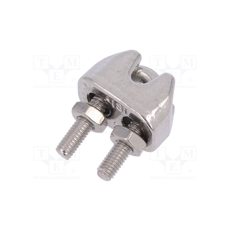 10 pcs : ZLK-2-A4 - Rope clamp wire, acid resistant steel A4, for rope, Ørope: 2mm