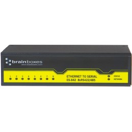 1 pcs - Brainboxes Serial Device Server, 1 Ethernet Port, 8 Serial Port, RS422, RS485 Interface, 1Mbit/s Baud Rate