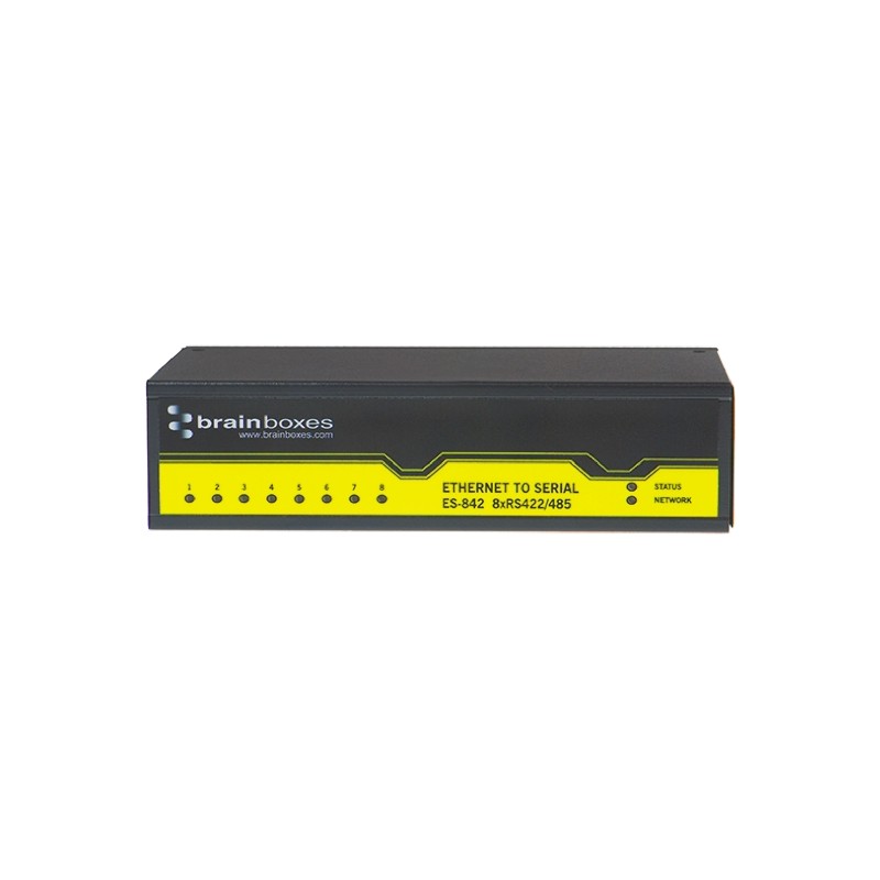 1 pcs - Brainboxes Serial Device Server, 1 Ethernet Port, 8 Serial Port, RS422, RS485 Interface, 1Mbit/s Baud Rate