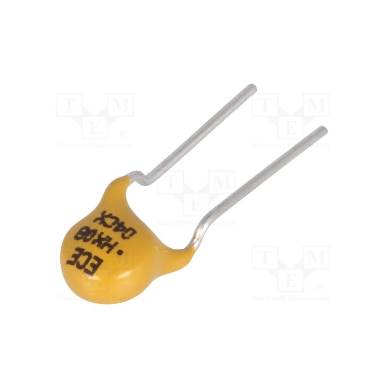 20 pcs : HX008-V3 - Fuse: PTC polymer, 80mA, Ø0.65x4.7mm