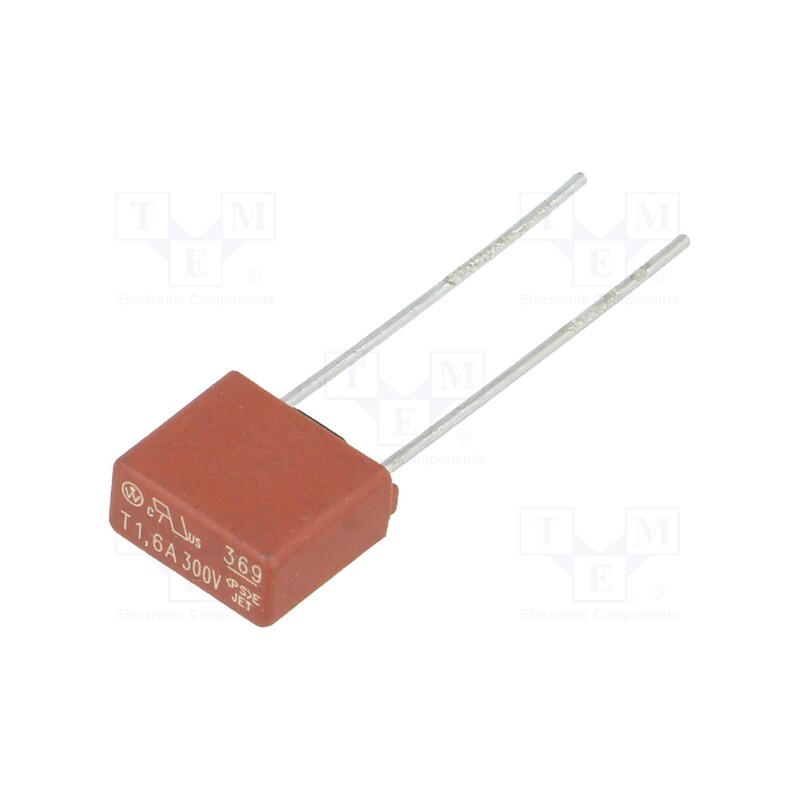 10 pcs : 36911600000 - Fuse: fuse, time-lag, 1.6A, 300VAC, TE5, 369
