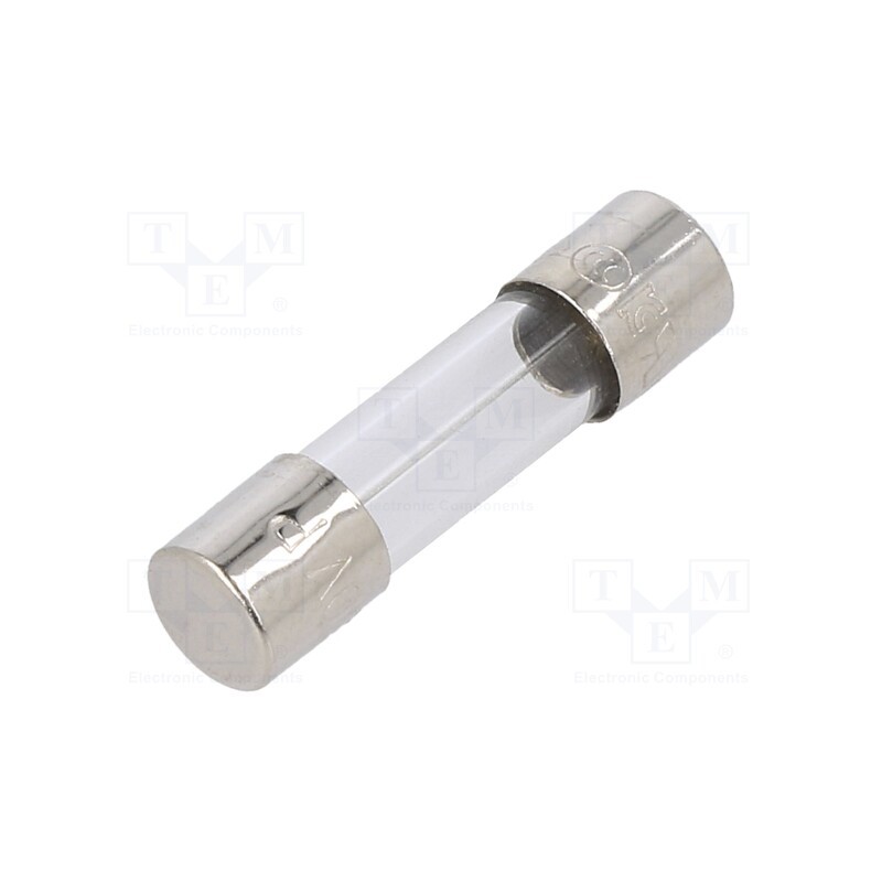 10 pcs : 0218001.TXP - Fuse: fuse, time-lag, 1A, 250VAC, cylindrical,glass, 5x20mm, brass