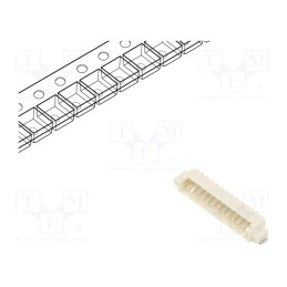 10 pcs : 532611371 - Socket, wire-board, male, PicoBlade™, 1.25mm, PIN: 13, SMT, 1A, 125V