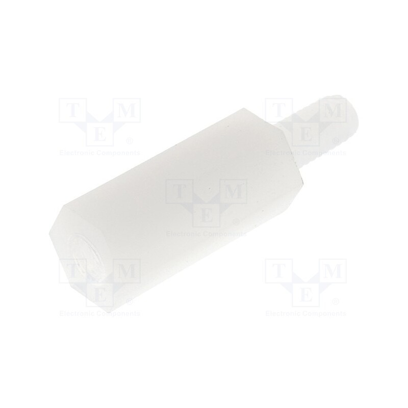 50 pcs : TP-13 - Screwed spacer sleeve, hexagonal, polyamide, M3, M3, 13mm