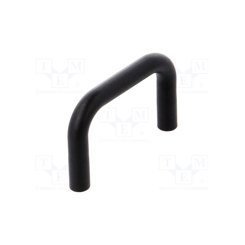 10 pcs : FIX-HANU-40 - Handle, polyamide, black, H: 30mm, L: 46.3mm, W: 6.3mm, Thread: M3