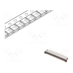 10 pcs : 541044031 - Connector: FFC/FPC, horizontal, PIN: 40, top contacts,ZIF, SMT