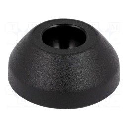 10 pcs : 098M025K -AS - Foot, Base dia: 24mm, polyamide, H: 10.4mm, Mount.hole diam: 10mm