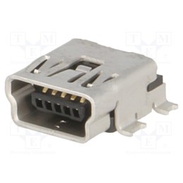 10 pcs : 548190572 - Socket, USB B mini, on PCBs, SMT, PIN: 5, horizontal
