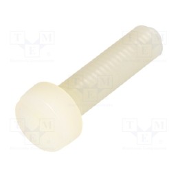 50 pcs : 8G201V50141 - Screw, M5x20, 0.8, Head: cheese head, slotted, 1,3mm, polyamide