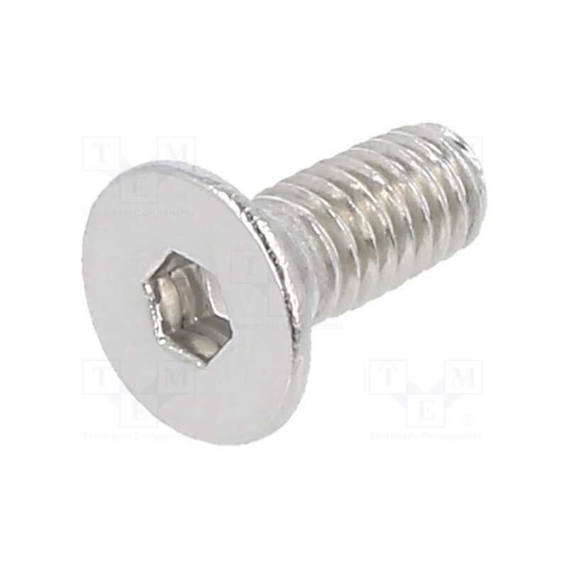 500 pcs : K4X10-ISO10642-A2 - Screw, M4x10, 0.7, Head: countersunk, hex key, HEX 2,5mm, DIN 7991