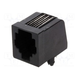 10 pcs : 5520470-3 - Socket, RJ12, PIN: 6, Cat: 3, Layout: 6p6c, on PCBs, THT, 16.13mm