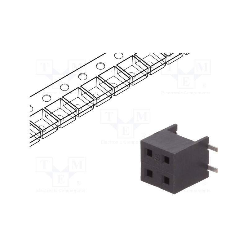 10 pcs : 55510-304TRLF - Socket, wire-board, female, Minitek, 2mm, PIN: 4, SMT, on PCBs, 2A