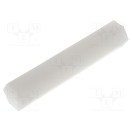 20 pcs : FIX-HP4-30 - Screwed spacer sleeve, hexagonal, polyamide, M4, L: 30mm