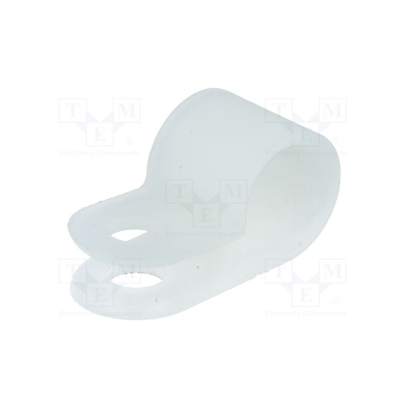 100 pcs : FIX-CC-5L - Fixing clamp, Cable P-clips, ØBundle : 9mm, polyamide, natural